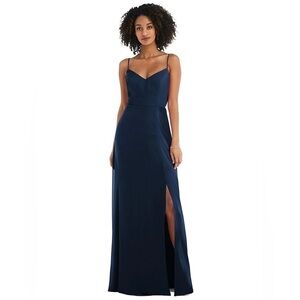 After Six Tie-Back Cutout Maxi Dress With Front Slit Size 2